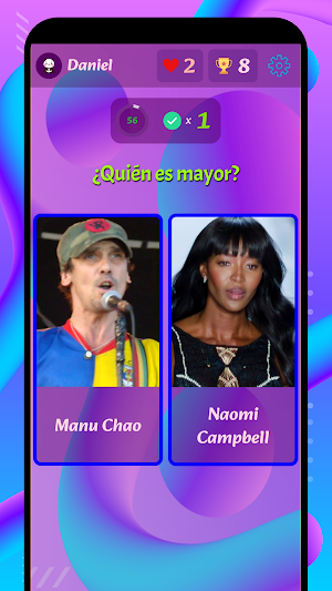 ¿Qué famoso es mayor? Screenshot 2