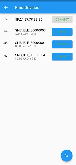 SNS IIOT BLE Screenshot 2