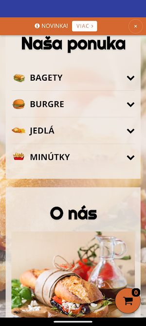 Bagetéria Happy food Screenshot 0