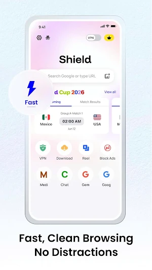Shield: Fast & Secure Browser Screenshot 0