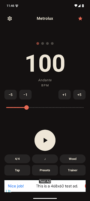 Metrolux - Simple Metronome Screenshot 2