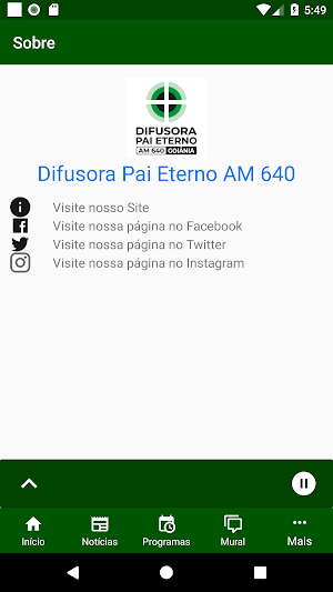 Difusora Pai Eterno AM 640 Screenshot 3