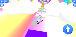 Rainbow block obby anime girl Screenshot 3