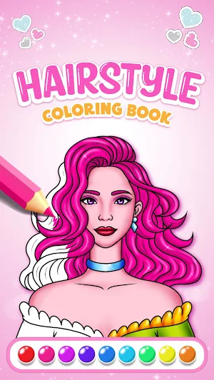 Hairstyle Coloring Book Screenshot 0
