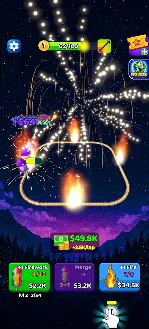 Fireworks Loop: Merge Idle Screenshot 2