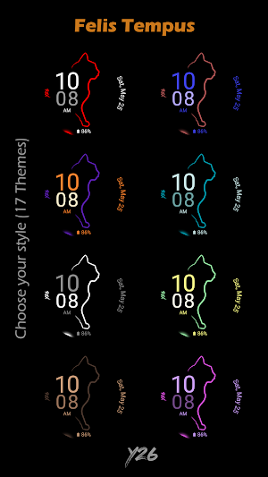 Y26 Felis Tempus Watch Face Screenshot 2