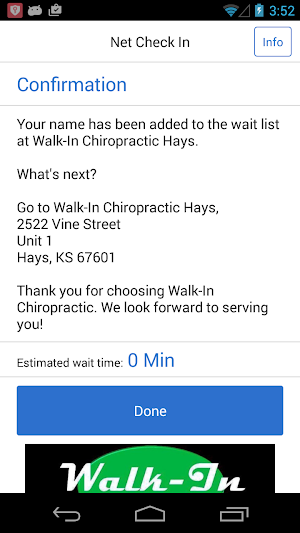 Check In: Walk-In Chiropractic Screenshot 2