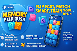 Memory Flip Rush Offline Play Screenshot 0