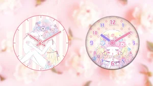 Analog clocks Flowery Kiss Screenshot 3