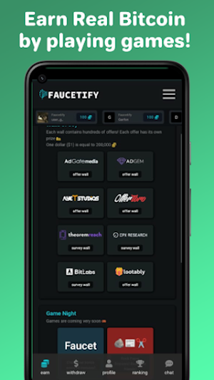 Faucetify: Earn Bitcoin & Cash Screenshot 0