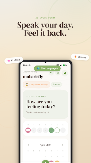 AI Diary - Mood Journal Screenshot 0
