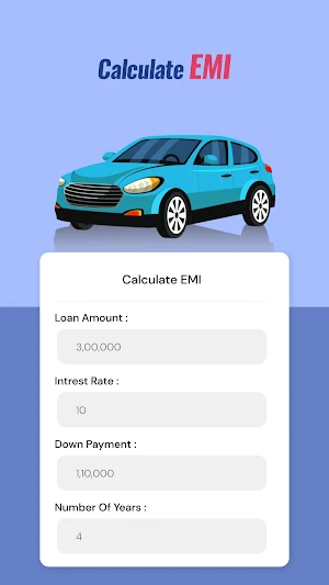 Loan EMI Calculator for Car Screenshot 2