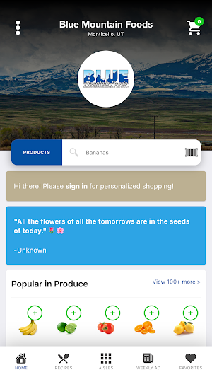 Blue Mountain Foods Screenshot 0