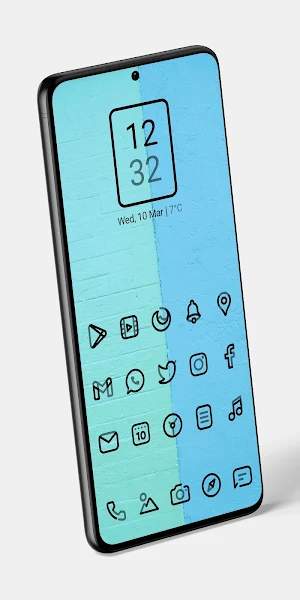 Aline Black: linear icon pack Screenshot 2