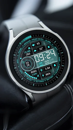 Blue Frosted Glass ZKin Watch Screenshot 1