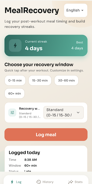 MealRecovery - Meal Timing Screenshot 0