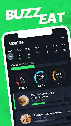 BuzzEat: Auto Meal Planner Screenshot 0