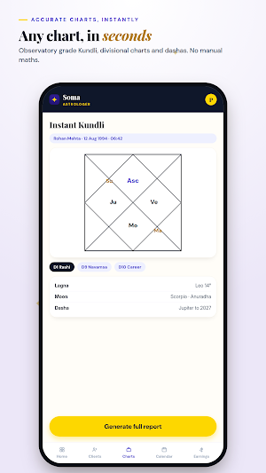 Kundli for Astrologer AskSoma Screenshot 1