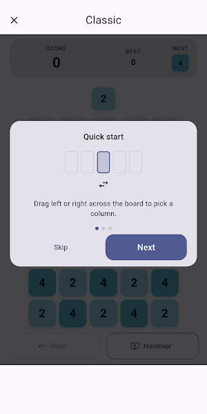 Dropnix: Number Drop Merge Screenshot 1