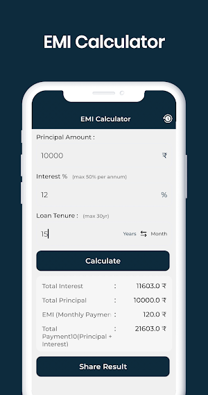 LoanMe - EMI & Loan Calculator Screenshot 1