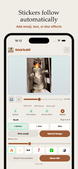 StickToGif GIF Sticker Tracker Screenshot 2