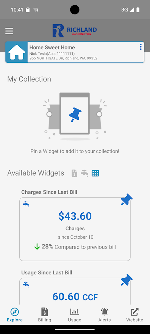 Richland Utilities My Account Screenshot 0