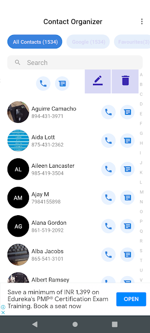 Contact Organizer Screenshot 2