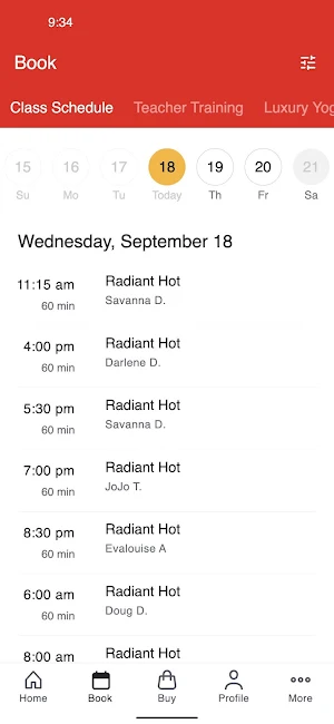 Radiant Hot Yoga Screenshot 1