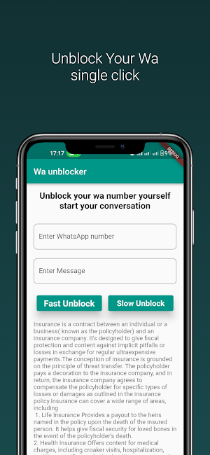 wa unblocker : fast unblock Screenshot 0