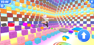 Rainbow block obby anime girl Screenshot 1