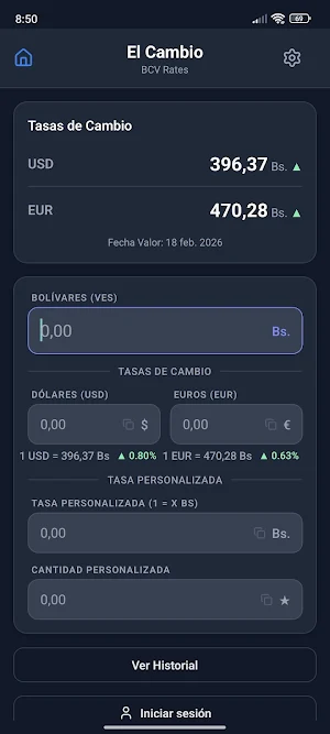 El Cambio - Convertidor BCV Screenshot 1