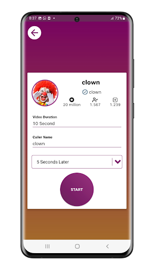 Clown fake video call Screenshot 1
