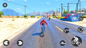 BMX Cycle Race Superhero Games Screenshot 1