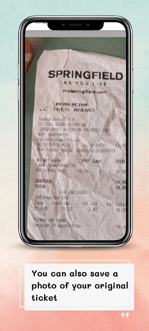TickShare: Save&share receips Screenshot 1