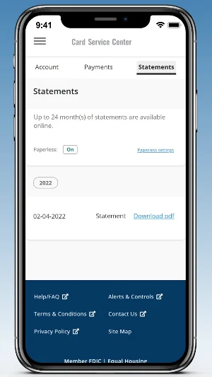 Card Service Center Screenshot 2