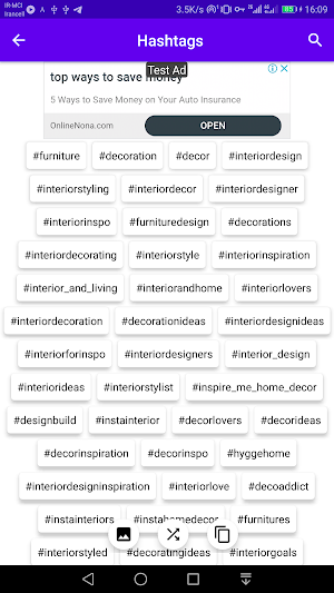 All hashtags for Social Networ Screenshot 1