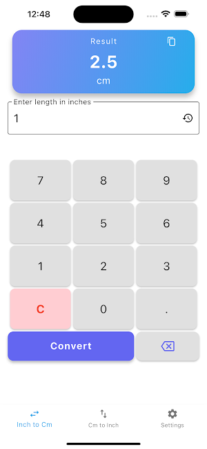 Inches to CM Converter Screenshot 3