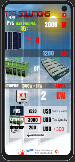 Pv Solar Sim - PV Calculator Screenshot 2