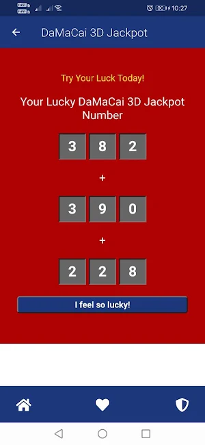 DaMaCai 4D Lucky 4D Numbers Screenshot 1