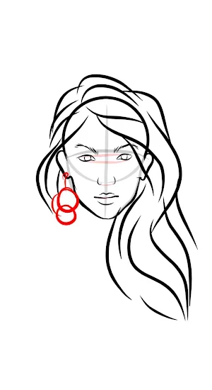 Draw sketch woman face Screenshot 3
