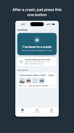 CrashPack: Car Accident Record Screenshot 0