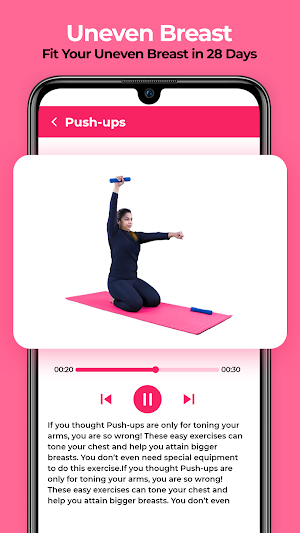 Uneven Breast Exercise at Home Screenshot 1