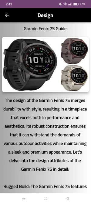 garmin fenix 7s guide Screenshot 2