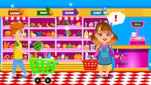 Supermarket Shopping Kids Game Screenshot 1