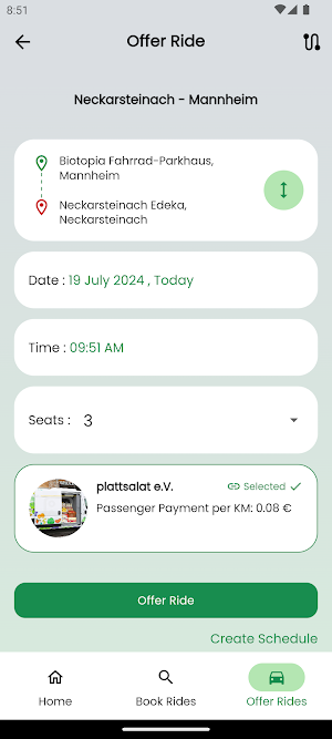 DIY Ridesharing Screenshot 2