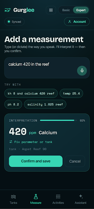 Gurglee: Aquarium Logbook Screenshot 1