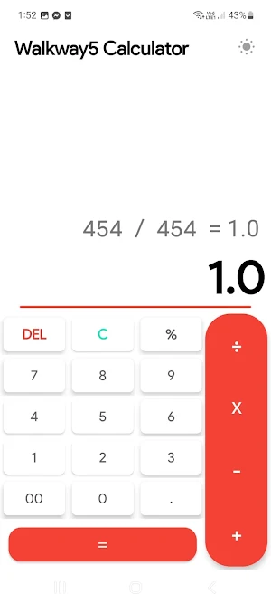 Walkway5 Calculator Screenshot 2