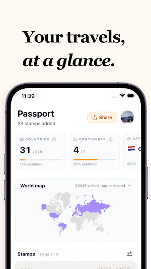 Stampie: Travel Tracker & Map Screenshot 3