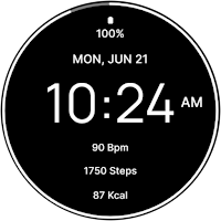 Black Fitness Watch Face