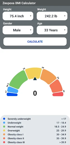 BMI Calculator Screenshot 0